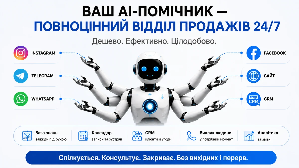 AI-помічник — повний відділ продажів 24/7